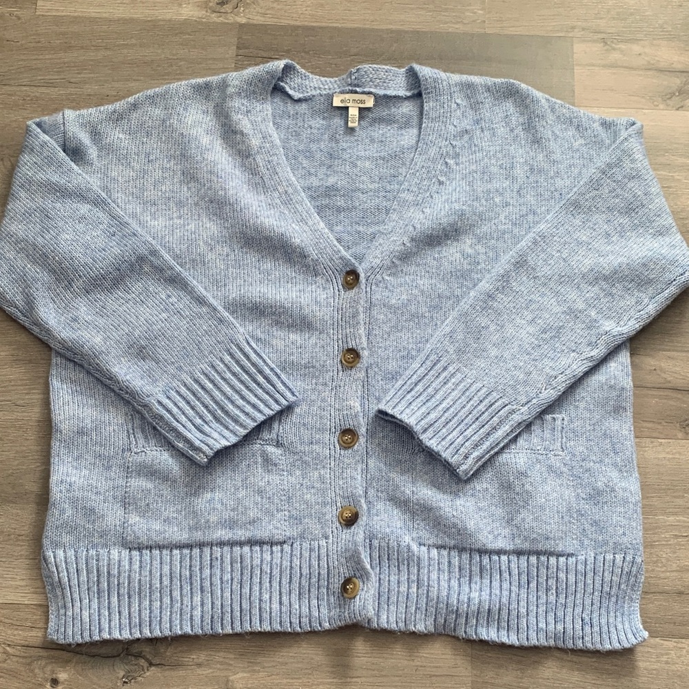 Ella Moss Light Blue Cardigan Sweater
